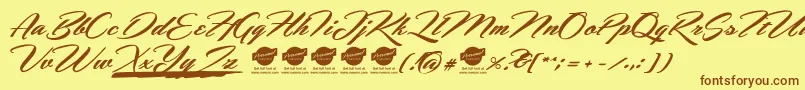 HemmetPersonalUseOnly Font – Brown Fonts on Yellow Background