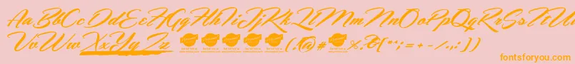 HemmetPersonalUseOnly Font – Orange Fonts on Pink Background