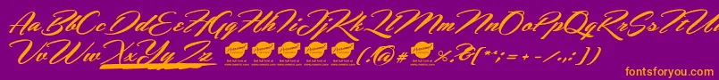 HemmetPersonalUseOnly Font – Orange Fonts on Purple Background