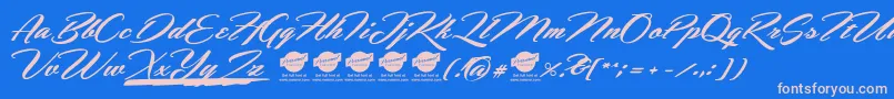 HemmetPersonalUseOnly Font – Pink Fonts on Blue Background
