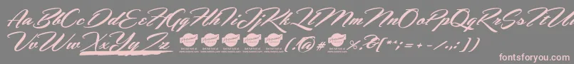 fuente HemmetPersonalUseOnly – Fuentes Rosadas Sobre Fondo Gris
