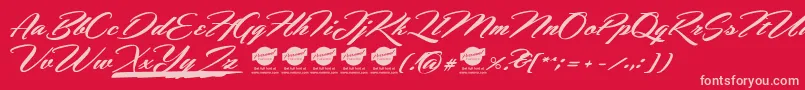 HemmetPersonalUseOnly Font – Pink Fonts on Red Background