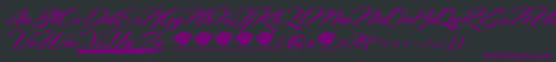 HemmetPersonalUseOnly Font – Purple Fonts on Black Background
