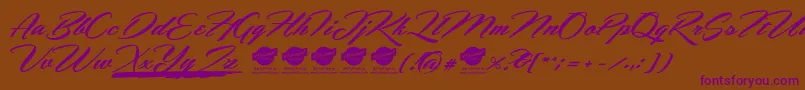 HemmetPersonalUseOnly Font – Purple Fonts on Brown Background
