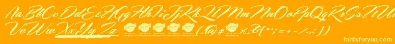 HemmetPersonalUseOnly Font – Yellow Fonts on Orange Background