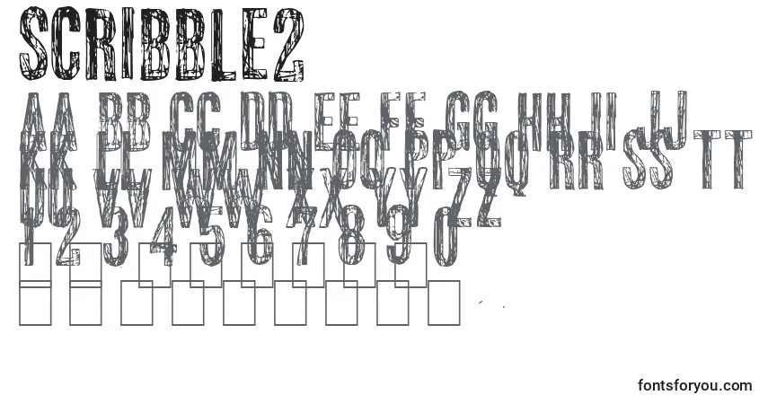 Schriftart Scribble2 – Alphabet, Zahlen, spezielle Symbole