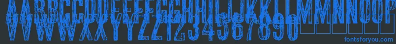Scribble2 Font – Blue Fonts on Black Background