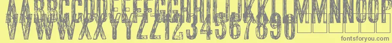 Scribble2 Font – Gray Fonts on Yellow Background