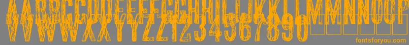 Scribble2 Font – Orange Fonts on Gray Background