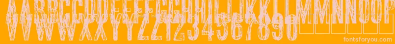Scribble2 Font – Pink Fonts on Orange Background