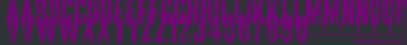 Scribble2-Schriftart – Violette Schriften auf schwarzem Hintergrund