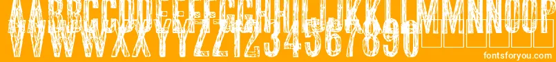 Scribble2 Font – White Fonts on Orange Background
