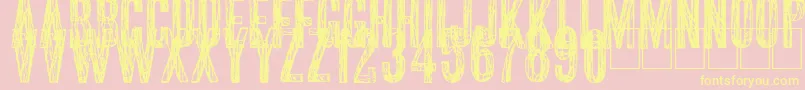 Scribble2 Font – Yellow Fonts on Pink Background