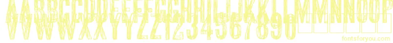 Scribble2 Font – Yellow Fonts on White Background