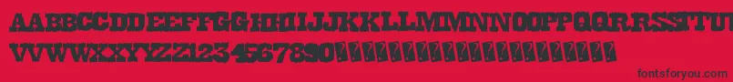 Dirtywestern Font – Black Fonts on Red Background