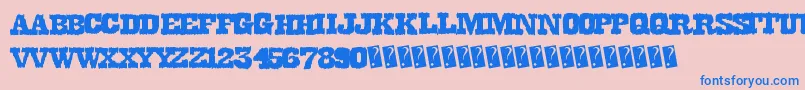 Dirtywestern Font – Blue Fonts on Pink Background