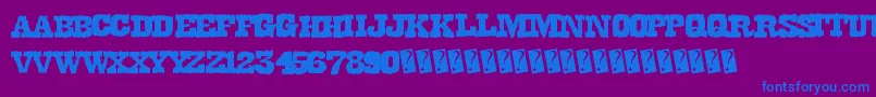 Dirtywestern Font – Blue Fonts on Purple Background