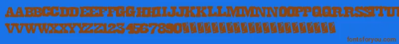 Dirtywestern Font – Brown Fonts on Blue Background