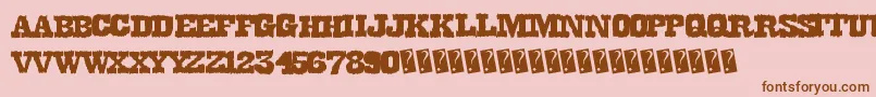 Dirtywestern Font – Brown Fonts on Pink Background