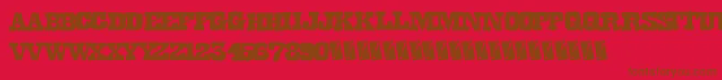 Weitere Informationen zur Dirtywestern-Schriftart Dirtywestern-Schriftart – Braune Schriften auf rotem Hintergrund