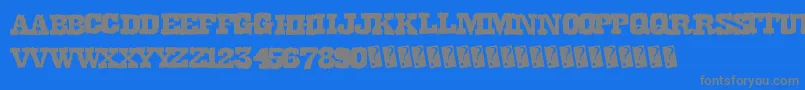 Dirtywestern Font – Gray Fonts on Blue Background