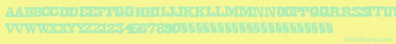 Dirtywestern Font – Green Fonts on Yellow Background