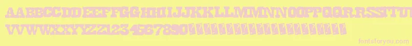 Dirtywestern Font – Pink Fonts on Yellow Background