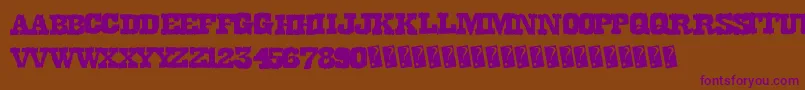 Dirtywestern Font – Purple Fonts on Brown Background