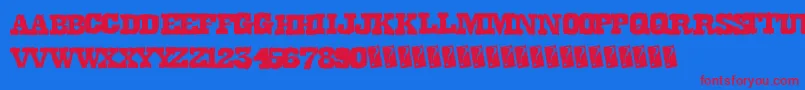 Dirtywestern Font – Red Fonts on Blue Background