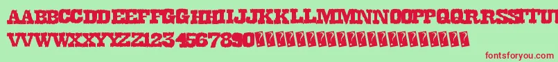 Dirtywestern Font – Red Fonts on Green Background