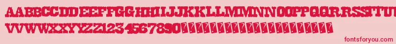 Dirtywestern Font – Red Fonts on Pink Background