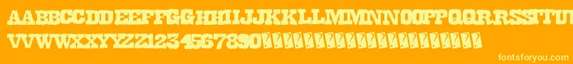 Dirtywestern Font – Yellow Fonts on Orange Background
