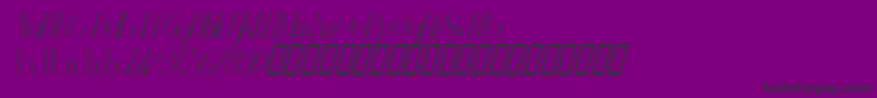 VanityLightNarrowItalic Font – Black Fonts on Purple Background