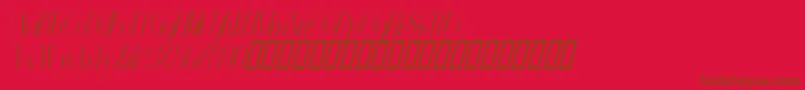 VanityLightNarrowItalic Font – Brown Fonts on Red Background