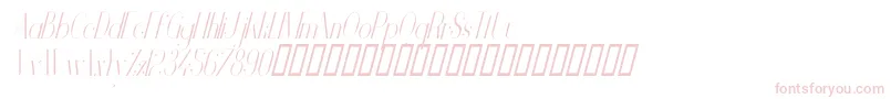 VanityLightNarrowItalic Font – Pink Fonts on White Background
