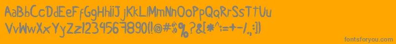 Carbonica Font – Gray Fonts on Orange Background