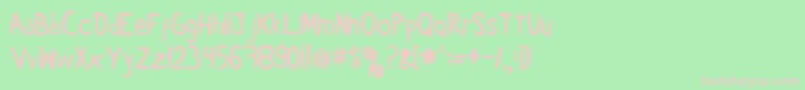 Шрифт Carbonica – розовые шрифты на зелёном фоне