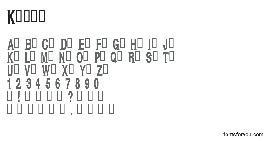 Schriftart Kagan – Alphabet, Zahlen, spezielle Symbole