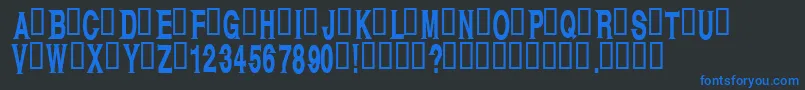 Kagan Font – Blue Fonts on Black Background