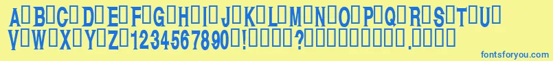 Kagan Font – Blue Fonts on Yellow Background