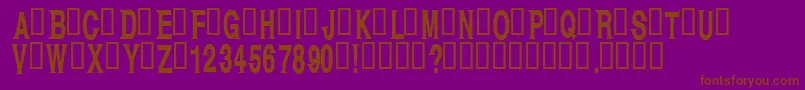 Kagan Font – Brown Fonts on Purple Background