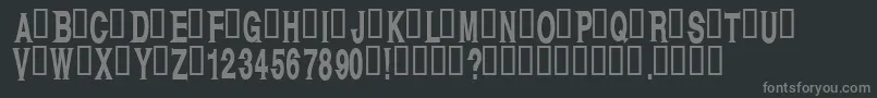 フォントKagan – 黒い背景に灰色の文字