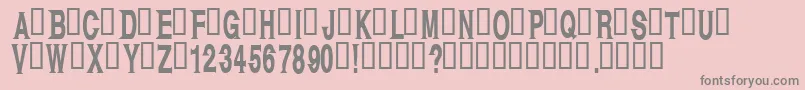 フォントKagan – ピンクの背景に灰色の文字