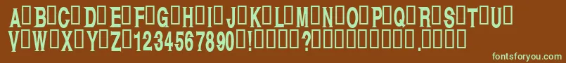 Kagan Font – Green Fonts on Brown Background