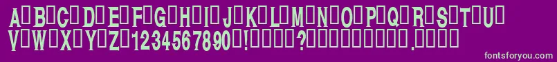 Kagan Font – Green Fonts on Purple Background