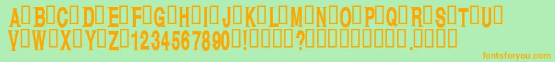 Kagan Font – Orange Fonts on Green Background