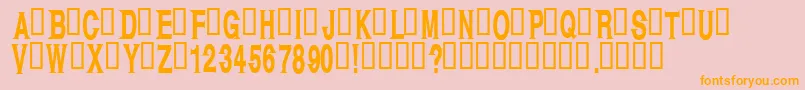 Kagan Font – Orange Fonts on Pink Background