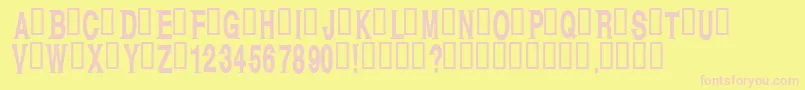 Kagan Font – Pink Fonts on Yellow Background