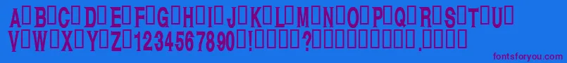 Kagan Font – Purple Fonts on Blue Background