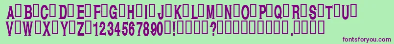 Kagan Font – Purple Fonts on Green Background